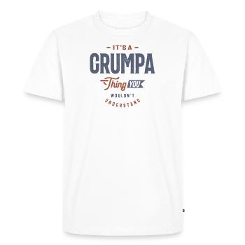Grumpa's Secret - You Wouldn't Understand Grandpa - Men's Premium Organic T-Shirt - white - Front - Nico (187cm)