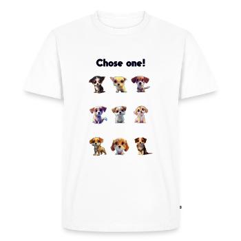 Chose One - Men's Premium Organic T-Shirt - white - Front - Nico (187cm)