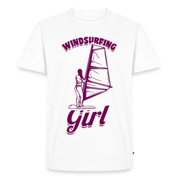Windsurfer - Men's Premium Organic T-Shirt - white - Front - Nico (187cm)