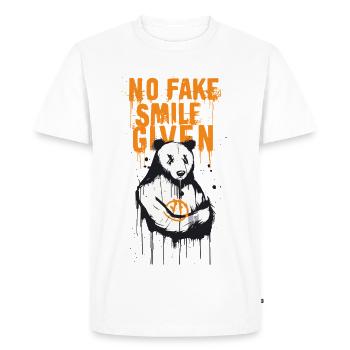 Pas de faux sourire Polar Panda - Edgy Streetwear Design - T-shirt Premium bio Homme - blanc - Devant - Nico (187cm)