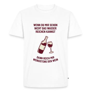 T-shirt drôle de vin (Passe-moi le vin !) - T-shirt Premium bio Homme - blanc - Devant - Nico (187cm)