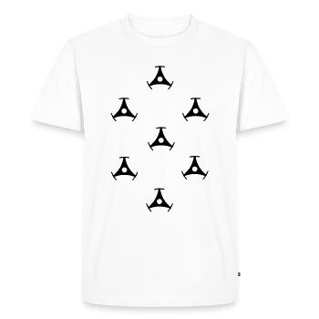 Retro Single Records Stars - Men's Premium Organic T-Shirt - white - Front - Nico (187cm)