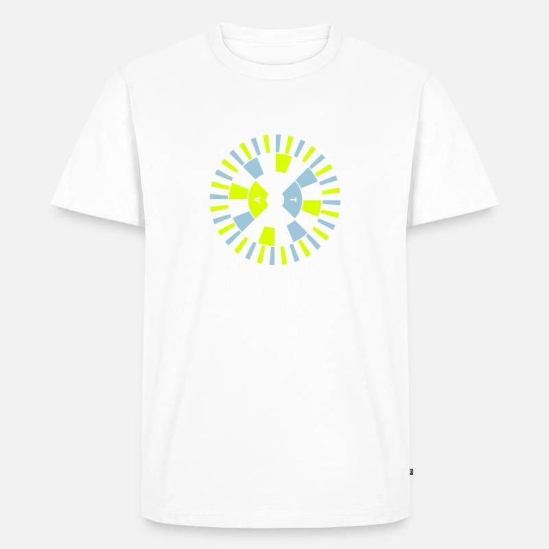 Genetic Code Nerd v1 - Männer Premium Bio T-Shirt - Weiß