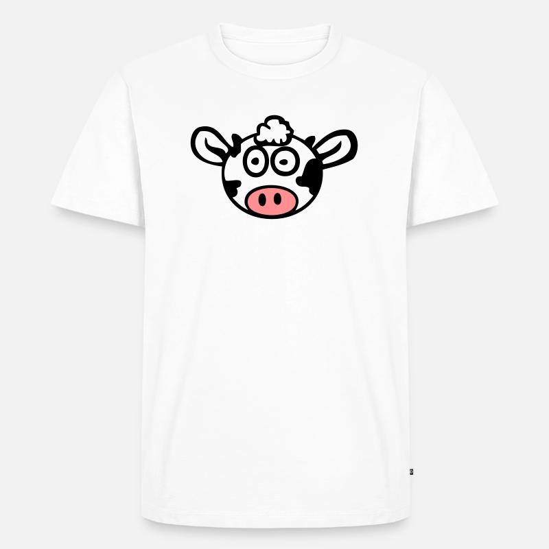 vache - T-shirt Premium bio Homme - blanc