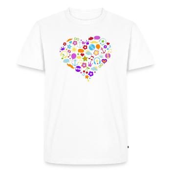colorful heart - Men's Premium Organic T-Shirt - white - Front - Nico (187cm)