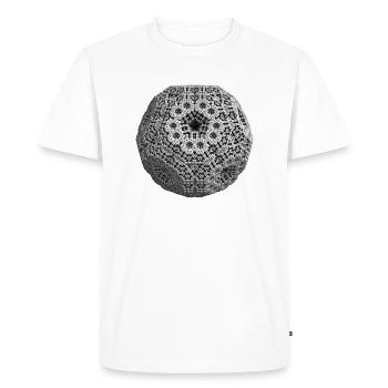 Fractal 3D dodécaèdre cool - T-shirt Premium bio Homme - blanc - Devant - Nico (187cm)