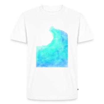 Wave Ocean Sea - Men's Premium Organic T-Shirt - white - Front - Nico (187cm)