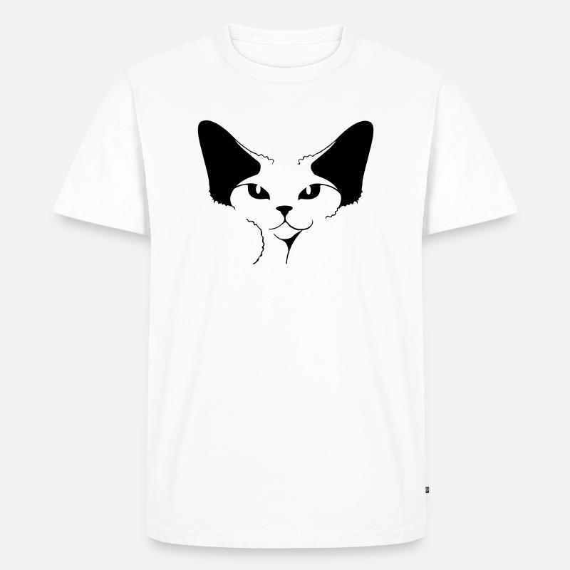 DEVON REX - Männer Premium Bio T-Shirt - Weiß