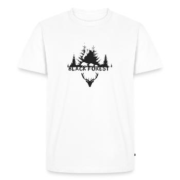 forêt noire, chasseurs, sauvage, forêt, cerf, aigle, bois - T-shirt Premium bio Homme - blanc - Devant - Nico (187cm)