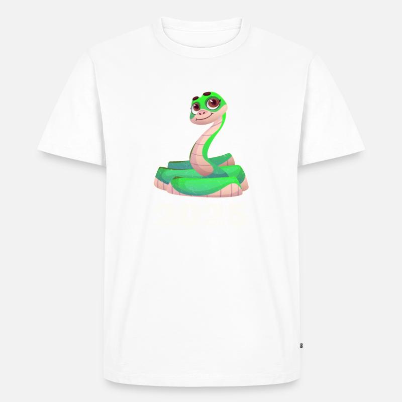 snake - Männer Premium Bio T-Shirt - Weiß