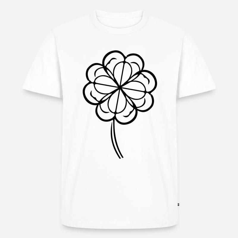 Kleeblatt Symbol - Männer Premium Bio T-Shirt - Weiß