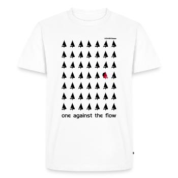 One Against The Flow - Männer Premium Bio T-Shirt - Weiß - Vorne - Nico (187cm)