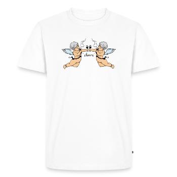 Angels toast, Cheers - Men's Premium Organic T-Shirt - white - Front - Nico (187cm)