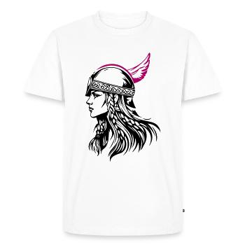 Valkyrie guerrière viking - T-shirt Premium bio Homme - blanc - Devant - Nico (187cm)