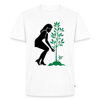 Planting Nature Conservation Tree - Men's Premium Organic T-Shirt - white - Front - Nico (187cm)