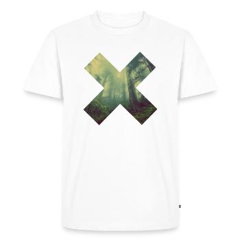 Outdoor Life Forest Woodland Geometric Cross - Men's Premium Organic T-Shirt - white - Front - Nico (187cm)