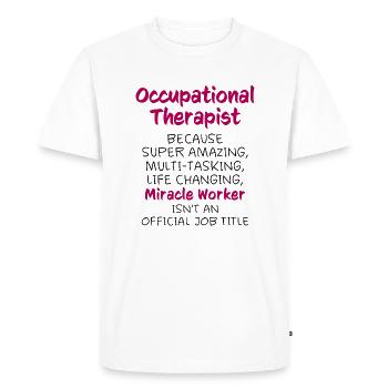 Occupational Therapist Job Title - Men's Premium Organic T-Shirt - white - Front - Nico (187cm)