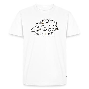 Schlaf wie das Schaf - Männer Premium Bio T-Shirt - Weiß - Vorne - Nico (187cm)