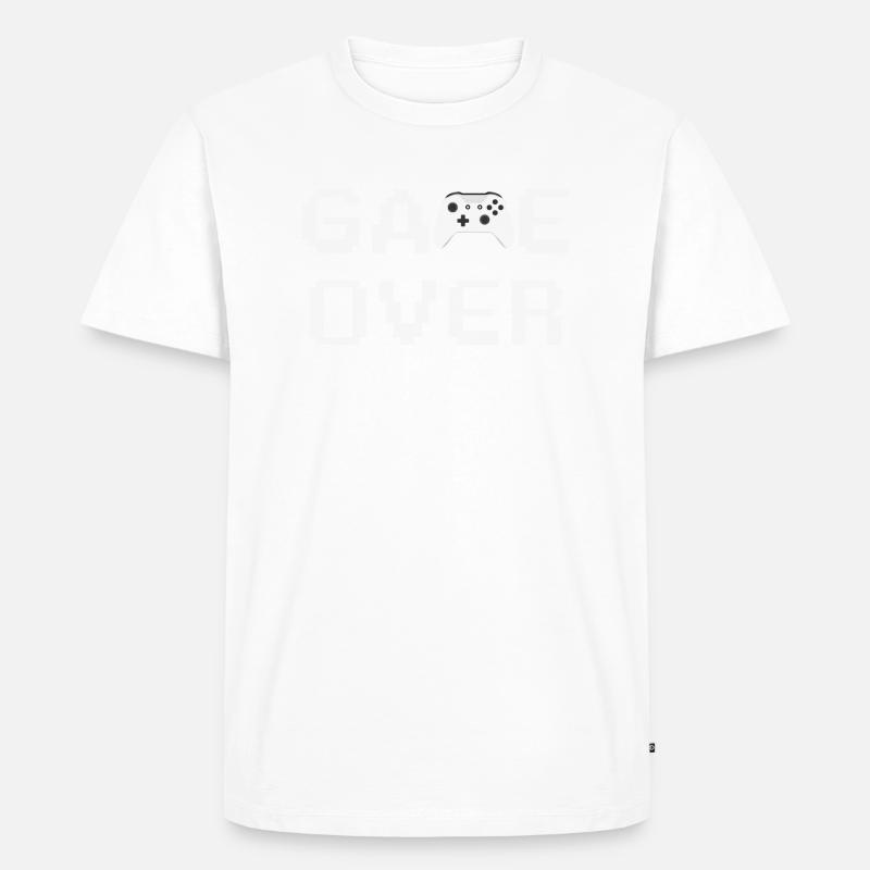 Game Over Controller White - Men's Premium Organic T-Shirt - white