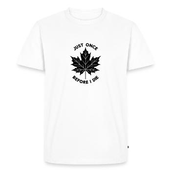 La solitude sereine de Maple Leaf - T-shirt Premium bio Homme - blanc - Devant - Nico (187cm)