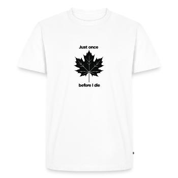Murmure nocturne de l’érable - T-shirt Premium bio Homme - blanc - Devant - Nico (187cm)