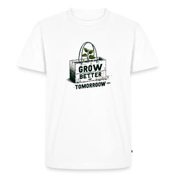 Cultivez un avenir meilleur - T-shirt Premium bio Homme - blanc - Devant - Nico (187cm)