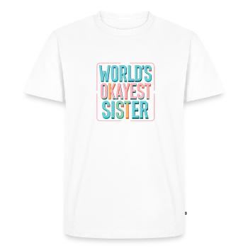 Mediocre applause for siblings - Men's Premium Organic T-Shirt - white - Front - Nico (187cm)