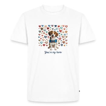 Therapy Dog of Wonders - Men's Premium Organic T-Shirt - white - Front - Nico (187cm)
