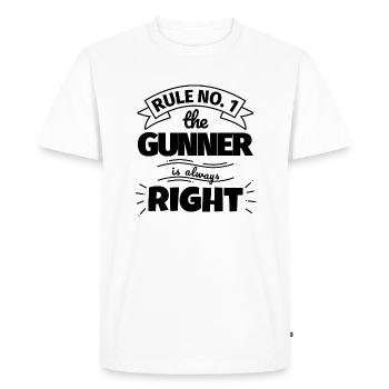 GUNNER funny gift - Men's Premium Organic T-Shirt - white - Front - Nico (187cm)