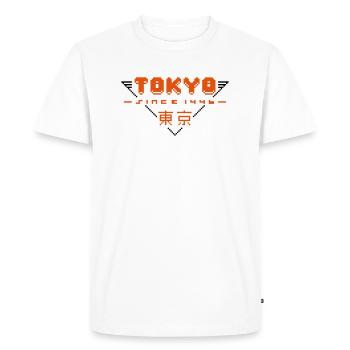 pixel tokyo - T-shirt Premium bio Homme - blanc - Devant - Nico (187cm)