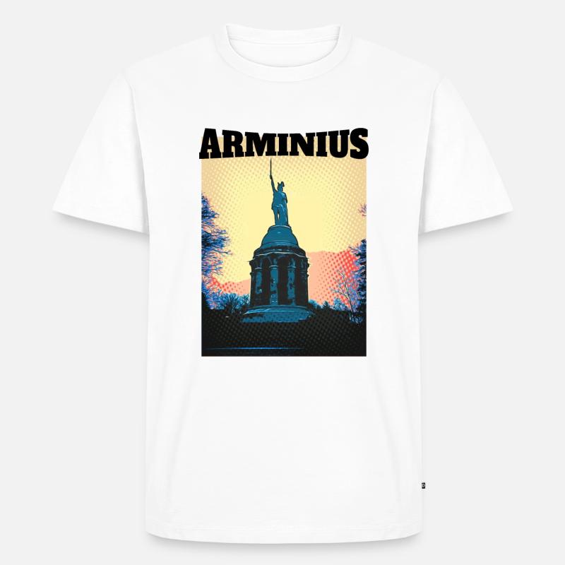 Hermann der Cherusker - Männer Premium Bio T-Shirt - Weiß