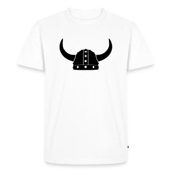 Casque de viking Comik - T-shirt Premium bio Homme - blanc - Devant - Nico (187cm)