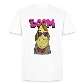 Boom - T-shirt Premium bio Homme - blanc - Devant - Nico (187cm)