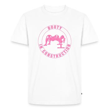 Fitness Sportswoman, Hip Thrust, Gym, Strength Training - Men's Premium Organic T-Shirt - white - Front - Nico (187cm)