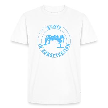 Fitness Sportswoman, Hip Thrust, Gym, Strength Training - Men's Premium Organic T-Shirt - white - Front - Nico (187cm)