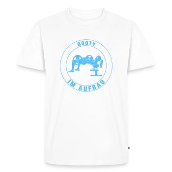 Fitness Sportswoman, Hip Thrust, Gym, Strength Training - Men's Premium Organic T-Shirt - white - Front - Nico (187cm)