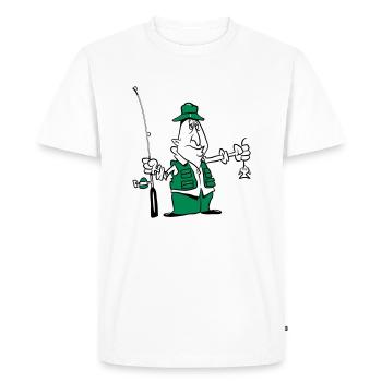 Fishing funny pitch - Men's Premium Organic T-Shirt - white - Front - Nico (187cm)