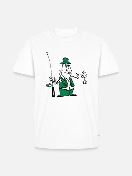 angeln witzig pech - Männer Premium Bio T-Shirt - Weiß