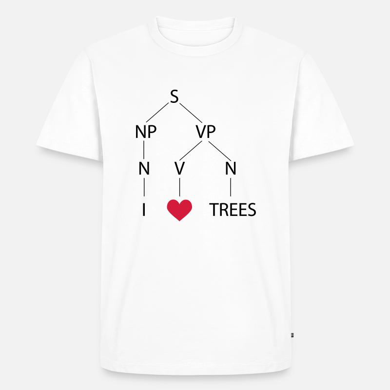 Syntaxbaum - Männer Premium Bio T-Shirt - Weiß