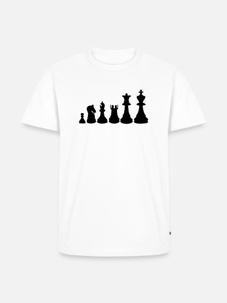 skak stykke spil konge dronning tricks cavali - Herre Premium økologisk T-shirt - hvid