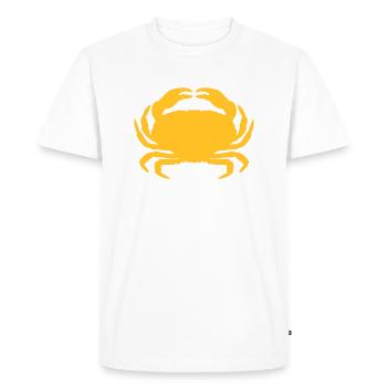 crab - Men's Premium Organic T-Shirt - white - Front - Nico (187cm)