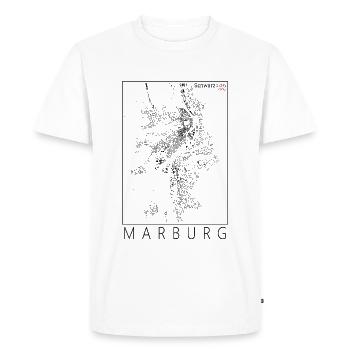 Schwarzplan Marburg Figureground Diagram - Men's Premium Organic T-Shirt - white - Front - Nico (187cm)