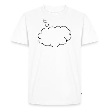 Bulle de pensée - T-shirt Premium bio Homme - blanc - Devant - Nico (187cm)