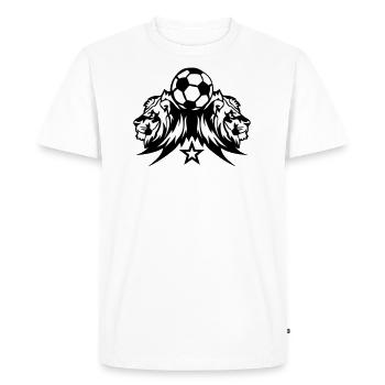 foot lion logo ball sport 1 0 - Men's Premium Organic T-Shirt - white - Front - Nico (187cm)