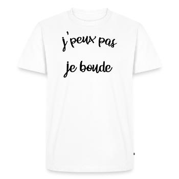 jpeux pas je boude - T-shirt Premium bio Homme - blanc - Devant - Nico (187cm)