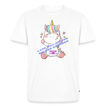 Lass mal an uns selber glauben - Männer Premium Bio T-Shirt - Weiß - Vorne - Nico (187cm)