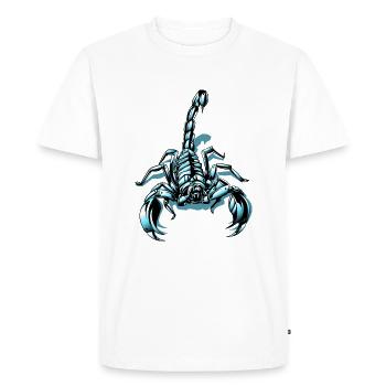 IDÉE CADEAU SCORPIO METAL - T-shirt Premium bio Homme - blanc - Devant - Nico (187cm)