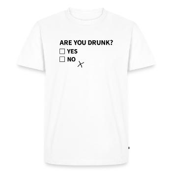 are you drunk - T-shirt Premium bio Homme - blanc - Devant - Nico (187cm)
