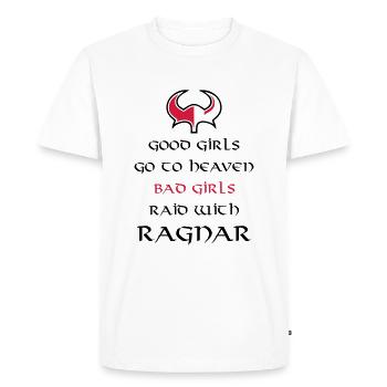 Bad Girls Raid With Ragnar - Men's Premium Organic T-Shirt - white - Front - Nico (187cm)