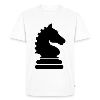 Horse chess piece - Men's Premium Organic T-Shirt - white - Front - Nico (187cm)